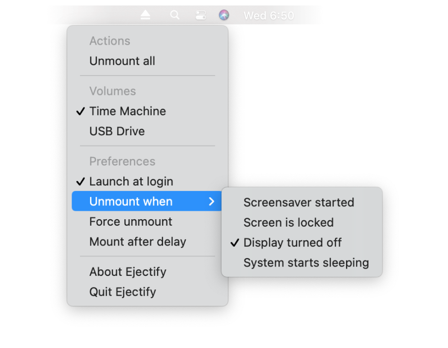 Screenshot of Ejectify